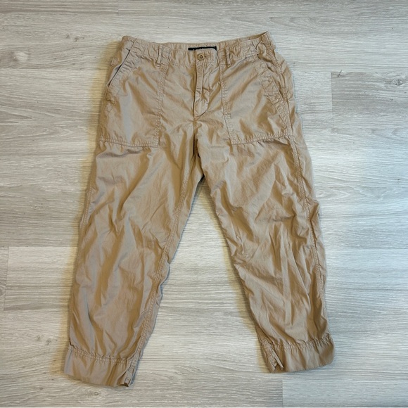 Lauren Ralph Lauren Women’s Tan Cotton Cargo Cropped Pant - 6 - Picture 1 of 6